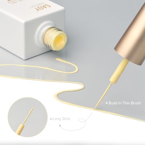 GAOY Yellow Swirl Gel Nail Polish Art Liner, 12ml Pastel Butter Color - color: Lemon Yellow