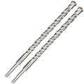 2-Pack SDS Plus Masonry Drill Bits 3/4 Inch x 12 Inch Long Rotary Hammer Drill Bits Carbide Tipped for Concrete Brick Cement Stone Block. - size: 2 Pcs 3/4", style: 12"
