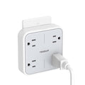 TESSAN Multi Plug Outlet Extender, Surge Protector Splitter | Multiple Outlet Wall Plug with 4 Outlets Wall Charger, Multiple Expander for Travel, Home, College Dorm Room, Gray - style: Without USB