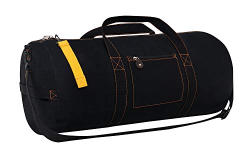 Rothco Canvas Equipment Bag, Heavyweight Cotton Carryall - color: Black, size: 24 Inches