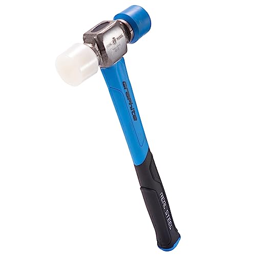 REAL STEEL Small Rubber Mallet Hammer 12 Oz Double Face Hammer Soft/Hard Graphite Core Handle (0313) - style: Jaceketed Graphite Handle