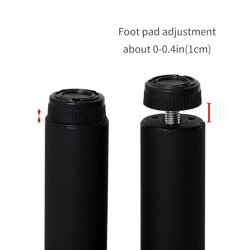 Furniture Legs 4 Inch, Sofa Legs for Cabinet Couch Shelves Table,Set of 4, Black, 4" Hx2 W