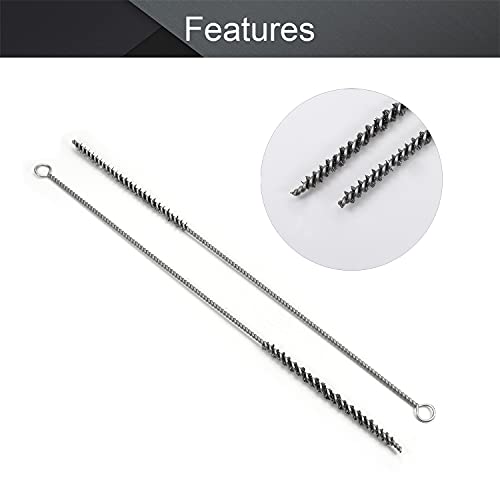 Utoolmart Steel Wire Cleaning Brush, Spiral Power Tube Brush, 0.2-inch Diameter 12-inch Length, 2pcs - color: 2pcs, size: 0.6cm