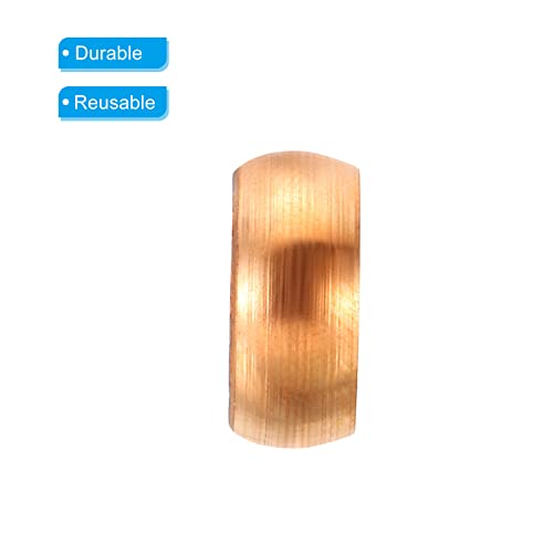 PATIKIL 12mm Tube OD Compression Sleeves Ferrules, 5 Pack Copper Ferrule Fitting Compression Fitting Assortment Kit for Air Water Gas - size: 12mm