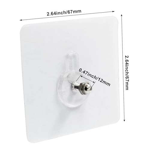 Hitefu Self-Adhesive Wall Hooks, 10pcs, 12mm - size: 12 mm