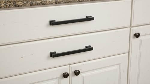Alzassbg Antique Brass Cabinet Pulls and Handles 10 Pack, AL3061MB - color: Matte Black, size: 5" Hole Center