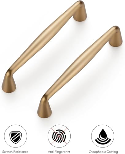 Ravinte Champagne Bronze Cabinet Handles Solid Handles,3-1/2 Inch,10 Pack - color: Champagne Bronze, size: 3-1/2 Inches Hole Center
