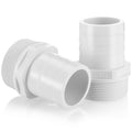 2 Pcs Pool PVC Tube Fitting Barbed Hose Fittings Adapter - color: White, size: 0.75 Inch