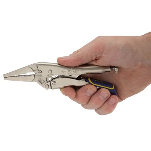 IRWIN VISE-GRIP Locking Pliers, Fast Release, Long Nose with Wire Cutter, 6-Inch (IRHT82583)