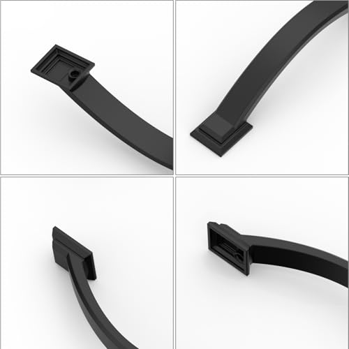 10 Pack 3.75 inch Cabinet Pulls Matte Black Cabinet Handles Drawer Pulls for Kitchen Cabinet Cupboard - color: Matte Black, size: 3.75 inch（96mm）, style: 10 Pack