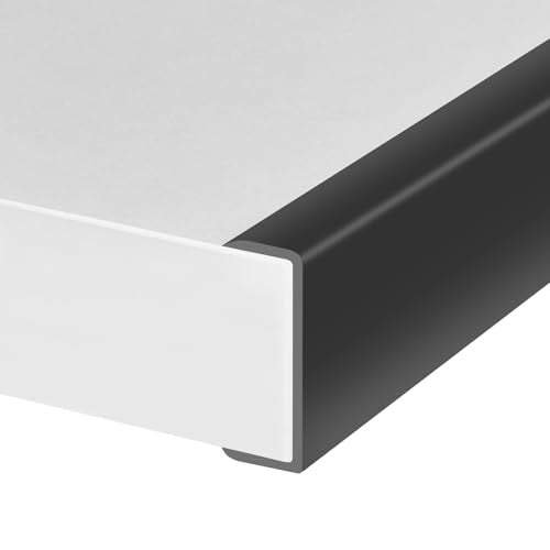 Rubber Edge Trim, 1-3/4 inches Self-Adhesive U Channel Edge Protector for Woods, Flexible U Shaped Peel and Stick Edge Banding, Edge Guard, Fit 1.75"(44mm), 10Ft, Black - size: Fit 1-3/4"- L10'