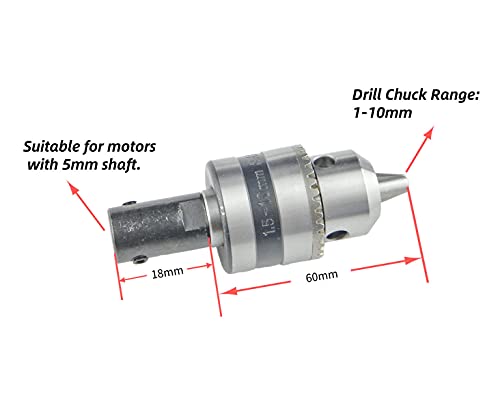 CHANCS Mini Electric Motor 775 DC 12V/24V with Drill Chuck and PWM DC Motor Speed Controller - color: 775 Motor+Drill Chuck+Bracket+PWM