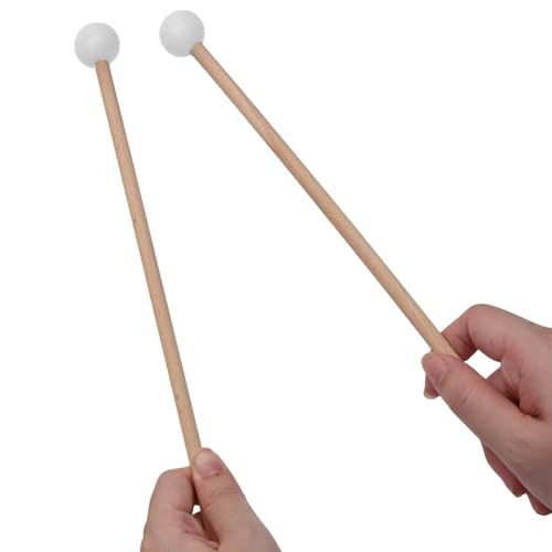Luomorgo Steel Tongue Drum Mallets, White, 1 Pair Percussion Mallet - color: White