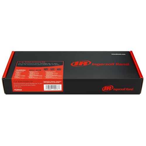 Ingersoll Rand 11-Piece Socket Accessory Set, Chrome Vanadium Steel, Includes U-Joints, Adapters & Extensions in 1/4", 3/8", 1/2" Drive, with Thermoform Organizer Tray – 752055X - style: Socket Accessory