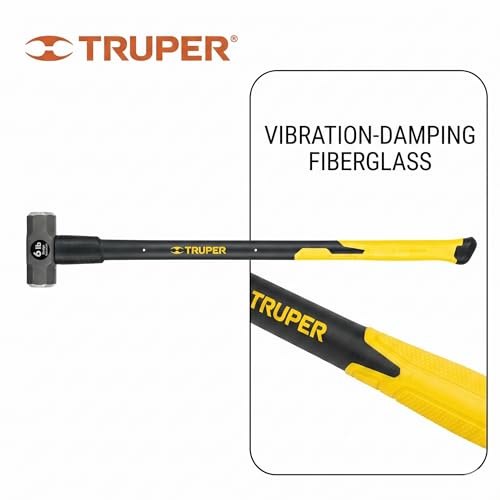 Truper 30928 6-Pound Sledge Hammer, Fiberglass Handle with Rubber Grip, 36-Inch - size: 6 lb, style: Fiberglass