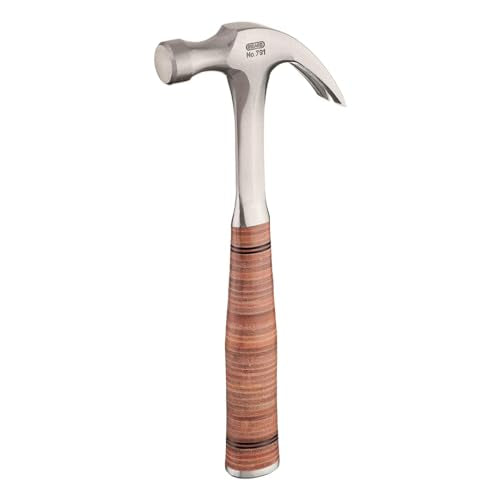Picard Full-Steel Claw Hammer 800g – American Pattern, Nail Puller, Forged Alloyed Steel Head, Bell Pattern, Leather Grip Resistant to Twisting, 13 oz. – 0079100-13 - size: 800g