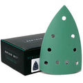 Serious Grit - 4" x 6" Delta P320 Grit Sanding Sheets - 50 Pack Box | Fits Festool DTS 400 & Mirka DEOS Delta Sanders - Heavy-Duty Hook & Loop Wet/Dry Film Sandpaper for Detail Work - size: 320 Grit
