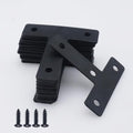20-Pack Steel T-Shape Mending Plate Corner Brace 2.4 Inch for Wood - size: T Black 60x60 mm