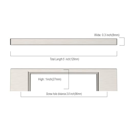 Asidrama 10 Pack 3.75 Inch(96mm) Brushed Satin Nickel Kitchen Cabinet Handles, Cabinet Pulls Kitchen Cabinet Hardware for Cupboard Drawer Pulls - color: Brushed Satin Nickel, size: 3.75" Hole Center(96mm), style: 10 Pack