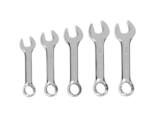TEKTON Stubby Combination Wrench Set, 5-Piece | WCB90404 - color: Stubby, Tool Only, size: 5-Piece (20 - 24 mm)