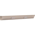 Task Lighting TR Series Angle Power Strip, 24 inch, 2 Dual Receptacles, Satin Nickel - color: Satin Nickel, size: 24 Inch