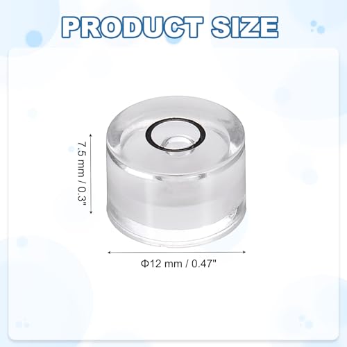 HARFINGTON 20pcs Circular Bubble Spirit Level 12x7.5mm Mini Round Bubble Spirit Level Little Measuring Layout Tools for TV Industrial Carpentry Picture Frame, White/Black - color: White/Black, size: 12x7.5mm