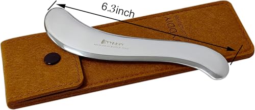 BYYDDIY 6.3 inch Non-Magnetic 304Stainless Steel Gua Sha Tool & Muscle Scraper Tool & Gua Sha Facial Tools (S.S) - style: Style: S.S