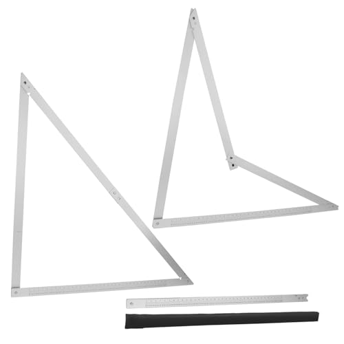 QWORK Combination Square, 48" Folding Aluminum Angle Ruler Precision Carpenter Tool for Framing, Woodworking