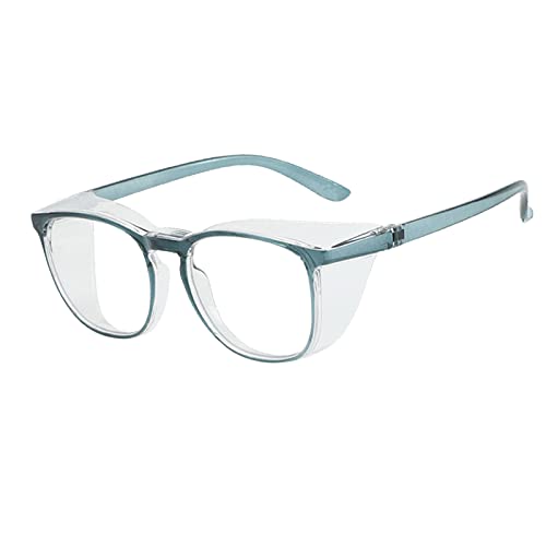 Safety Glasses for Men Women Nurses Anti Fog Stylish Fashion Comfortable Goggles with Side Shields Eye Protection for Adult - color: Dark Blue