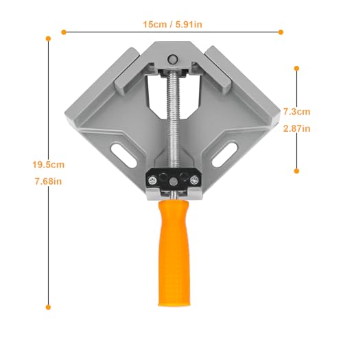 4 PCS Corner Clamps for Woodworking, Premium 90 Degree Right Angle Clamps, Adjustable Swing Jaw Aluminum Frame Clamps for Precise and Easy Fixing - size: 4 PCS Clamping Range 2 Inch