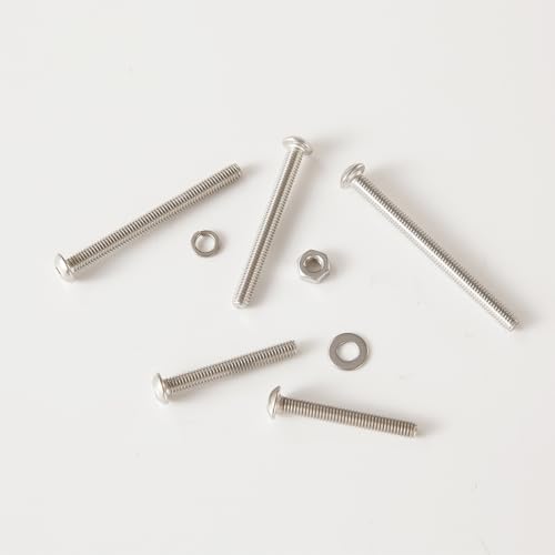 70 PCS M8 x 30mm 35mm 40mm 45mm 50mm, Button Head Socket Cap Screws Bolts Washers Nuts Assortment Kit, Stainless Steel 304, Metric Allen Hex Drive - size: Button M8x30/35/40/45/50 mm