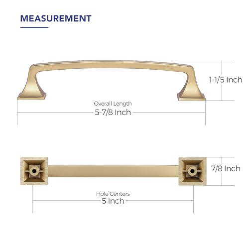 30 Pack Kitchen Cabinet Handles 5 Inch Champagne Bronze Cabinet Pulls - color: Champagne Bronze, size: 5 Inch Hole Centers