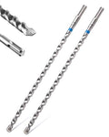toolant SDS Plus Rotary Hammer Drill Bits Set for 3/8" x12inch 2pcs,Carbide Tipped 2-Cutter for Concrete,Masonry and Brick - size: 3/8"-2PCS(12")