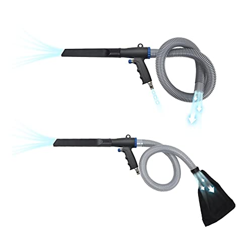 2 in 1 vacuum blow pneumatic cleaner kit, 6kpa suction power tool for industrial cleaning with quick connect fitting