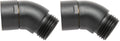 OFFO Shower Head Elbow Adapter, All Metal Handheld Shower Head Elbow Adapter Shower Arm Angle Adapter 135 Degrees, Matte Black (Pack of 2) - color: Matte Black, size: 135° (Pack of 2), style: 135°