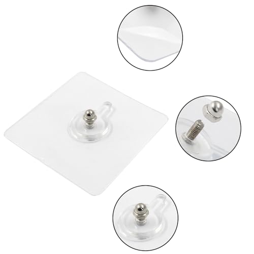 Hitefu Self-Adhesive Wall Hooks, 10pcs, 8mm - size: 8mm