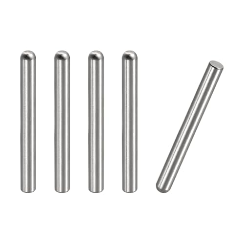 uxcell 5x45mm Dowel Pins, 5pcs 304 Stainless Steel Round Head Flat Chamfered End Dowel Pin Bunk Bed Pins Shelf Pegs Support Shelves Fasten Elements - size: 5x45mm