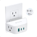 TROND Outlet Extender with 360 Rotating Plug, PD 20W USB C - color: White, size: 2A2C1U & PD20W-3 Prong (Rotating Plug), 1 Pack