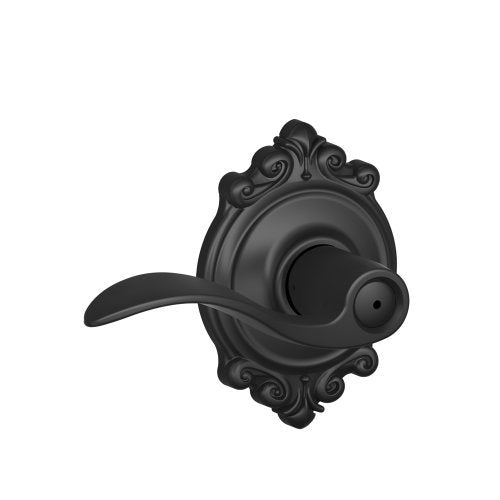 SCHLAGE Accent Bed/Bath Privacy Door Handle with Lock, Matte Black - color: Matte Black, size: Brookshire