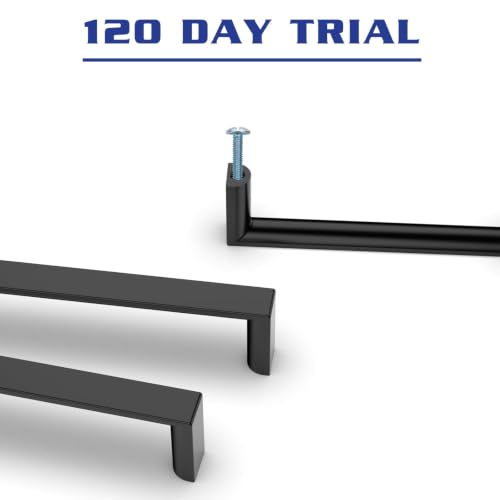 6 Pack 3.75 Inch Matte Black Cabinet Pulls, Kitchen Hardware | Heavy-Duty Solid Zinc, Screws Included, Easy to Install, Durability, Modern, Kitchen Cabinet Pulls for Drawers Dressers - color: Matte Black, size: 3.75"/96MM Hole Center, style: 6 Pack