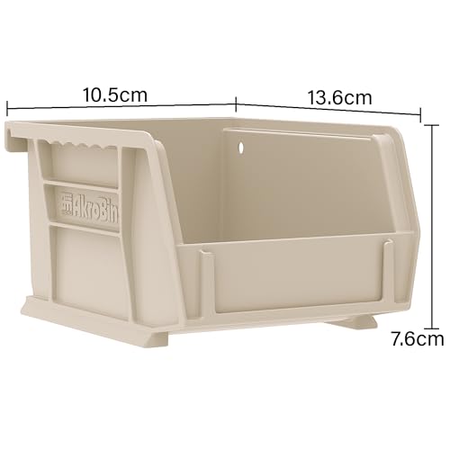 Akro-Mils 30210 AkroBins Plastic Storage Bins, 5"x4"x3", Blue, 6-Pack - color: Blue, size: 6 Pack