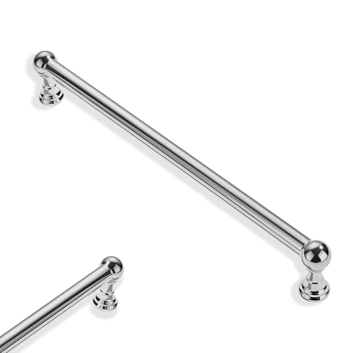 10 Pack 8 Inch Hole Center Polished Chrome Cabinet pulls 100% Solid Heavy Duty Dresser Pulls Cabinet Drawer Pulls for Kitchen Cupboard Hardware - color: Polished Chrome, size: 8 inch hole center