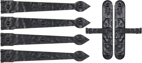Household Essentials Black Hinge IT Premium Carriage House Lever Handle & Hinge 6 Piece Garage Door Magnet (Pack of 12) - size: Pack of 12, style: Premium Hinges with Lever