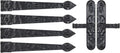 Household Essentials Black Hinge IT Premium Carriage House Lever Handle & Hinge 6 Piece Garage Door Magnet (Pack of 12) - size: Pack of 12, style: Premium Hinges with Lever