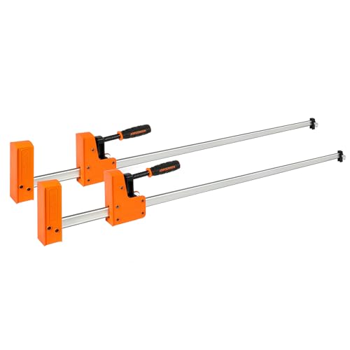JORGENSEN 48-inch Bar Clamps, 90°Cabinet Master Parallel Jaw Bar Clamp Set, 2-pack - size: 48 Inch