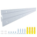 French Cleat Heavy Duty, Aluminum French Cleat, Headboard Wall Mounting Brackets with Screws, Heavy Mirror Mounting Hardware (30 Inch-1 Pair, Support 200 lbs) - size: 30inch-1Pair, style: Extra thick