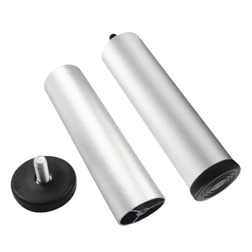 Murtenze 4 PCS 6 Inch Metal Furniture Legs, Silver - color: Silver, size: 6 inch