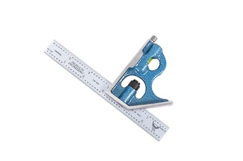 PEC Tools 2-Piece Combination Square, 12" Machinist Blade, Made in USA - color: 4R, size: 12"