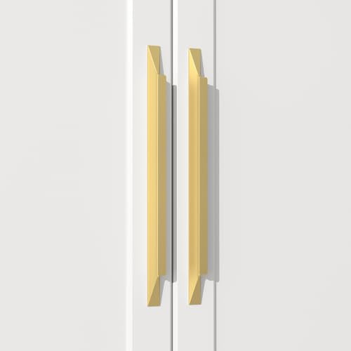 Goldenwarm 10 Pack Gold Cabinet Handles, 6-1/4" Hole Center Finger Pulls - color: Matte Gold, size: 6-1/4in Hole Centers