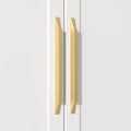 Goldenwarm 10 Pack Gold Cabinet Handles, 6-1/4" Hole Center Finger Pulls - color: Matte Gold, size: 6-1/4in Hole Centers
